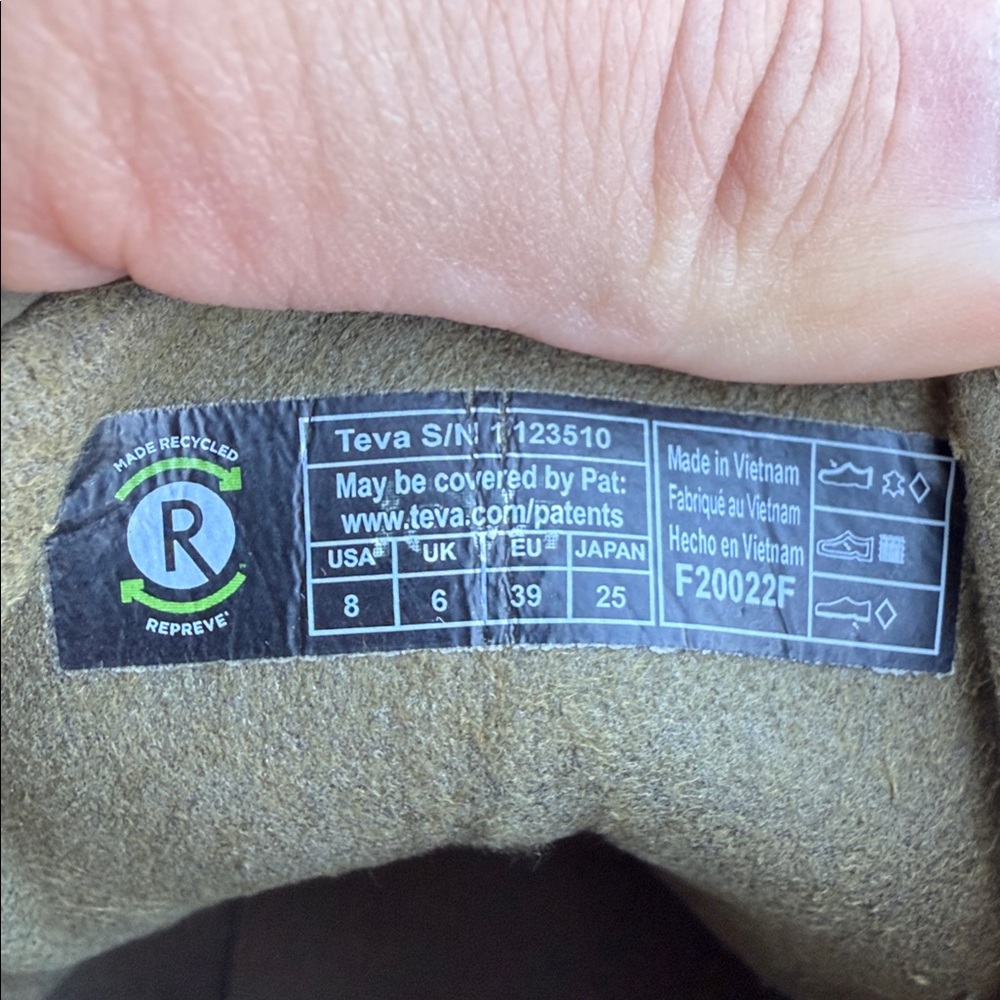 Women's Green Teva Boots - Picture 3 of 6